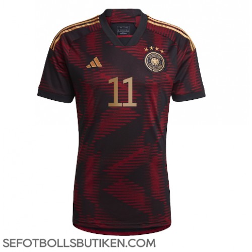 Tyskland Mario Gotze #11 Replika Borta matchkläder VM 2022 Korta ärmar